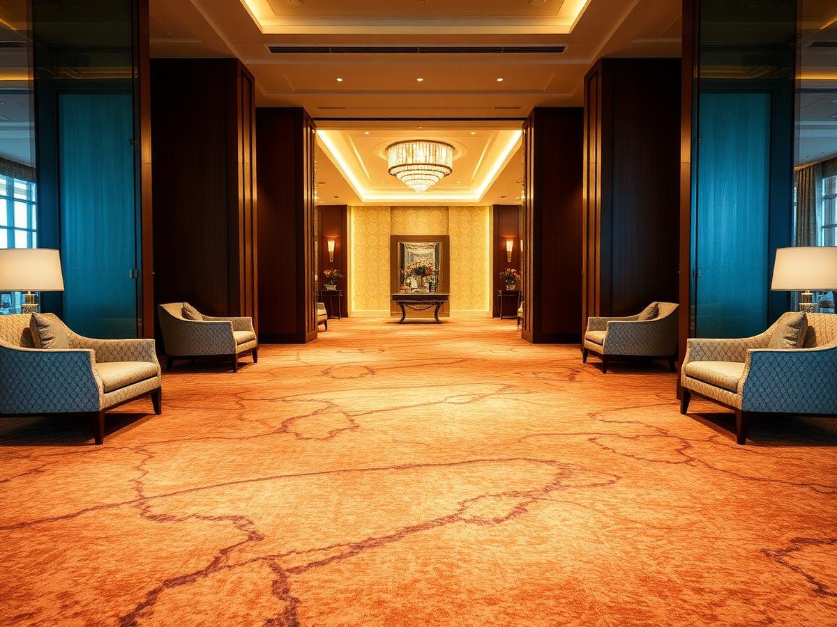 Luxury carpet in hotel lobby