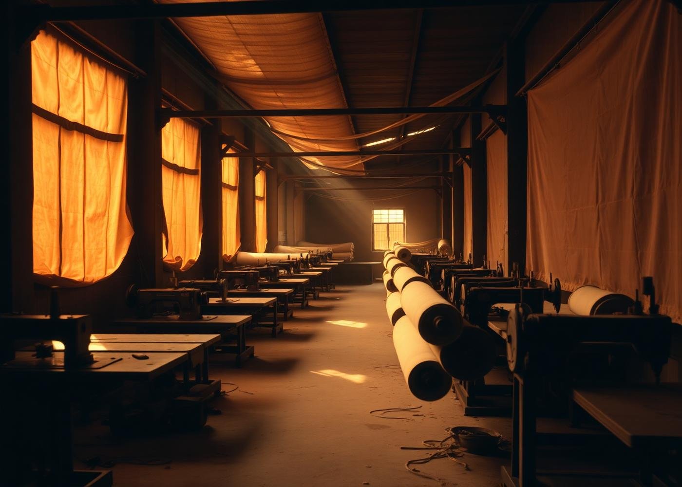 Vintage tarpaulin workshop from the early years of Kamadhenu
